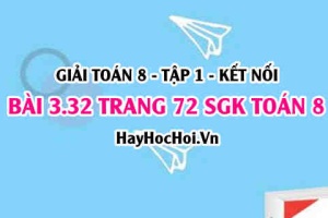 Giải bài 3.32 trang 72 Toán 8 Tập 1 SGK Kết nối tri thức